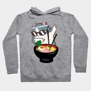 Funny Crazy Foodie Food Lover Noodle Ramen Cat Hoodie